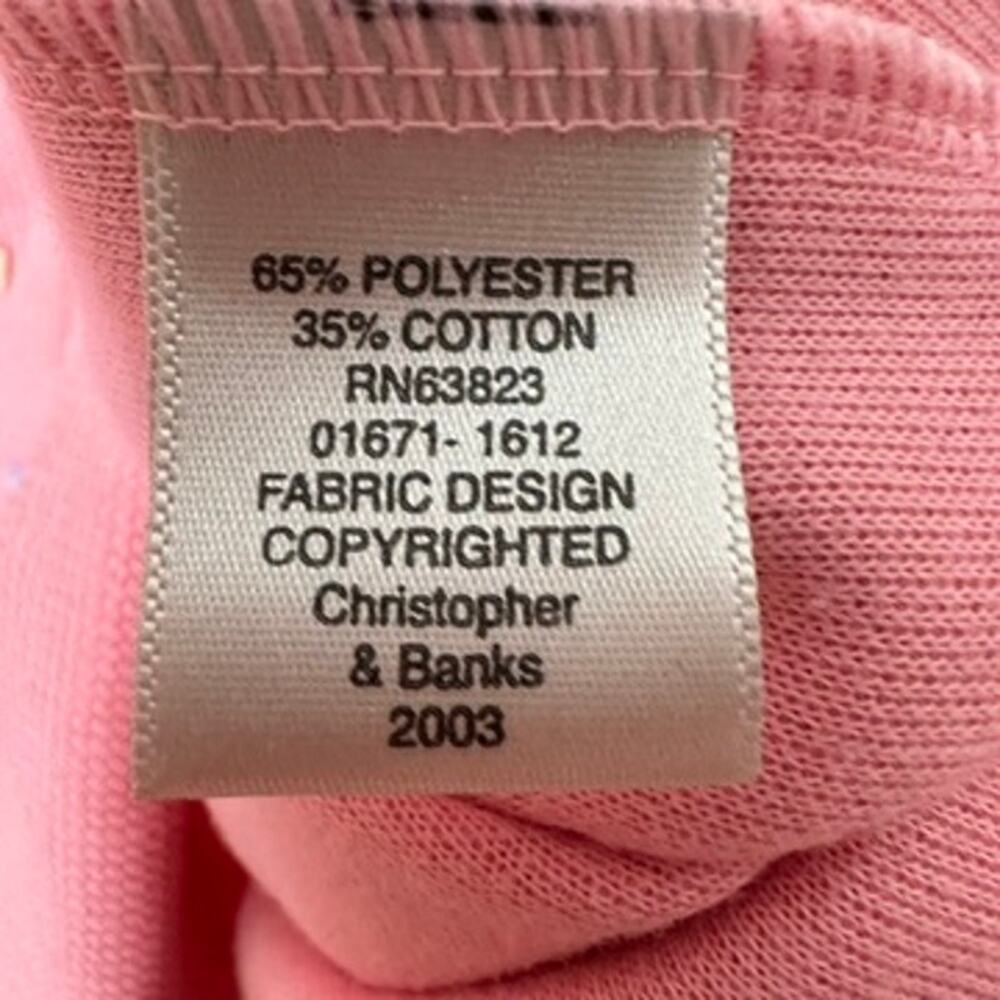 Christopher & Banks Cardigan Sweater Womens SMALL Pink Pastel Easter Spring - Picture 12 of 14